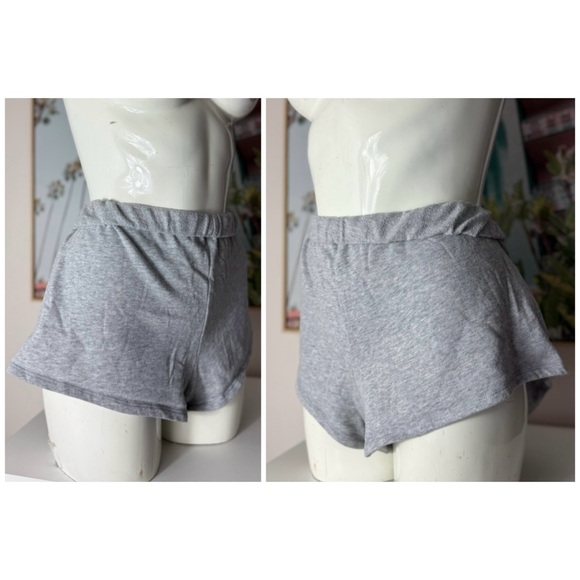 Victoria's Secret Heather Grey Angel Wing Cotton Mini Pajama Shorts Size Large - Picture 3 of 8